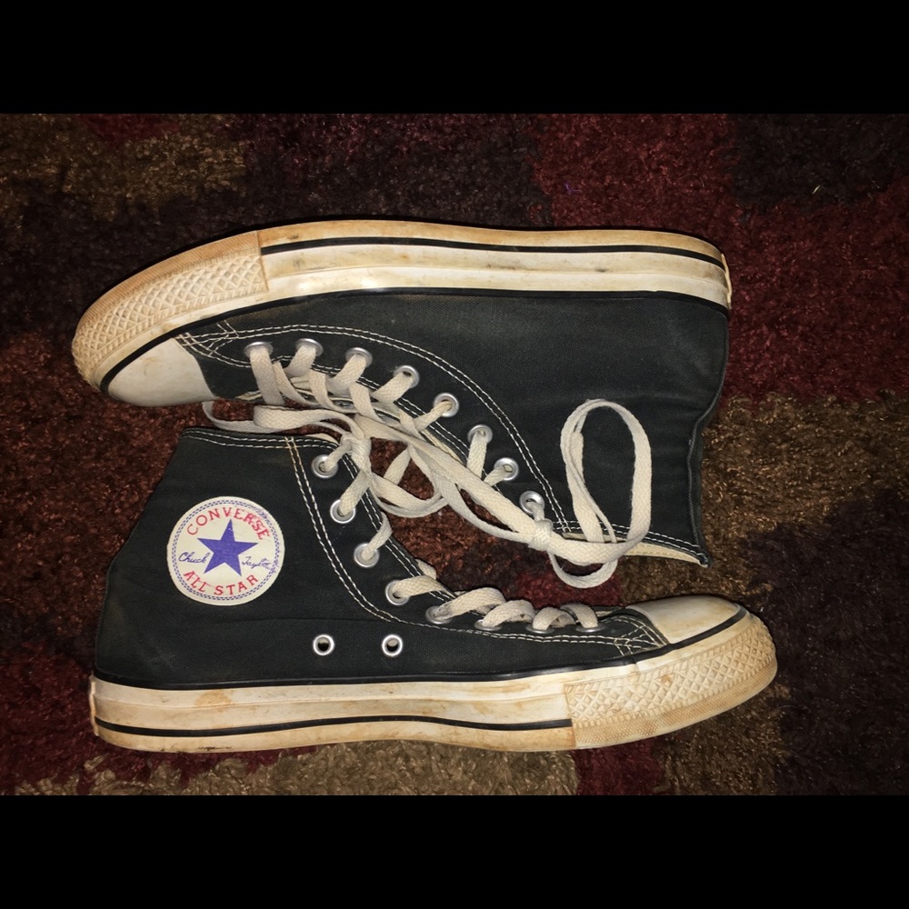Black high top converse